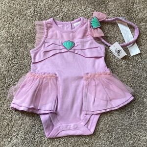 Disney Lavender Baby Outfit little mermaid theme 6-9 months NWT